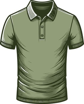 Refined Polo Shirt Retro Sketch Design vector