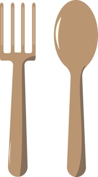 Illustration of Fork and Spoon for Zero Waste vector