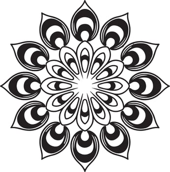 Feather Whispers Mandala vector