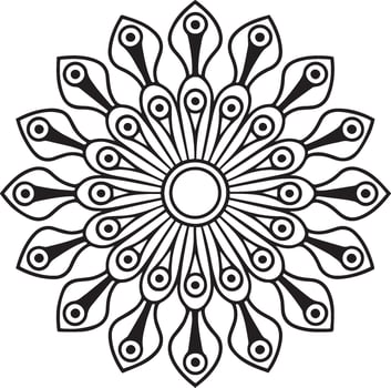 Timeless Feather Mandala vector