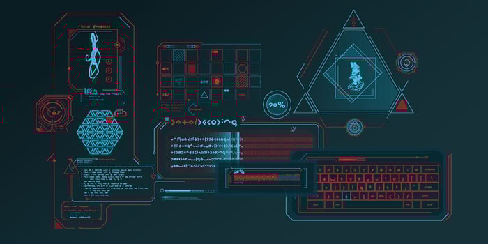 Scientific research data processing interface. vector