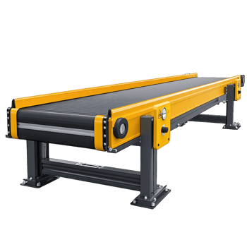 Conveyor belt system for efficient material handling isolated on transparent background cutout png