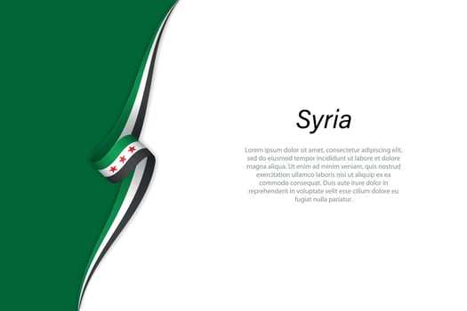 Syria flag background with place for text vector