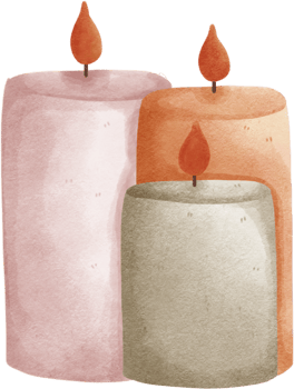 watercolor candle clipart png