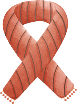 a red ribbon with stripes on it png