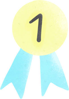 a number one award ribbon on a transparent background png