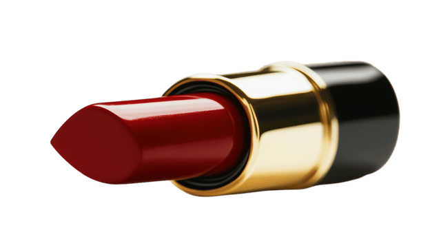 A Stunning Classic Red Lipstick Exposing Its Vibrant Hue Ideal for Fashion Photography and Beauty Product Promotions. png