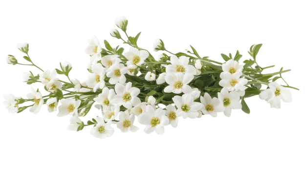 A Beautiful Cluster of Small White Daisies Surrounded by Lush Greenery Perfect for Nature Themes, Floral Designs, and Spring-Based Projects. png