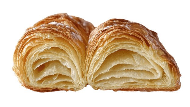 Delicious Fresh Croissant with Visible Layers Perfect for Bakery Menus, Food Photography, and Culinary Blogs. png
