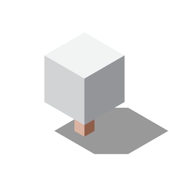 Isometric winter tree. Tree isometric elements. Isometric tree element for landscape design. Park element vector