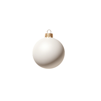 A white christmas ball on a black background png