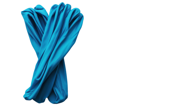 A blue cloth tied up in a knot png