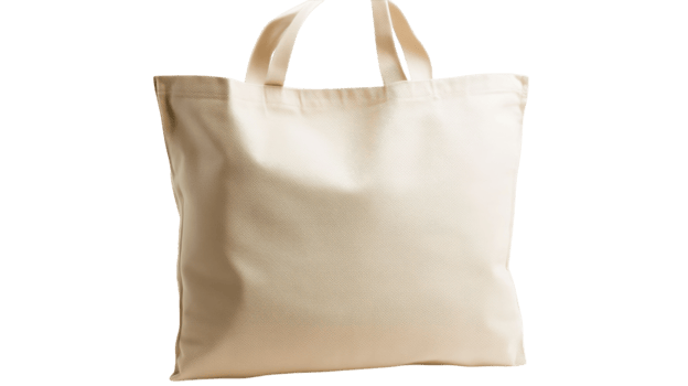 A canvas tote bag with handles png