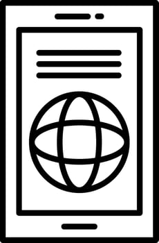 World Line Icon vector
