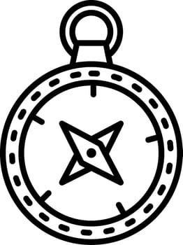 Compass Line Icon vector