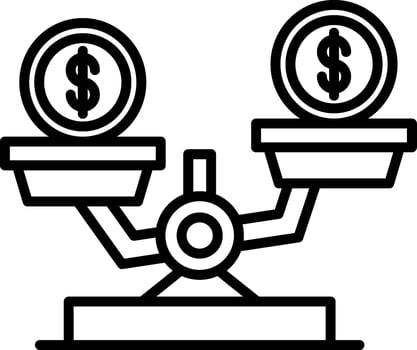 Scale Line Icon vector
