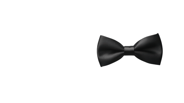 A black bow tie on a black background png