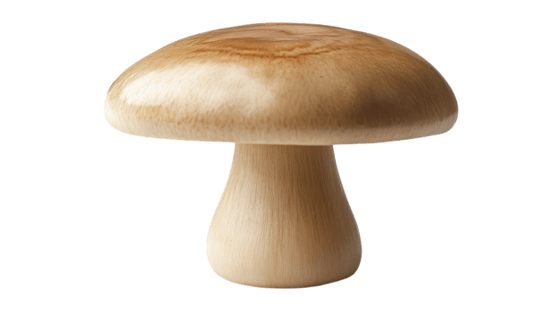 A Single Button Mushroom with Smooth White Surface Perfect for Culinary Uses and Food Photography. png