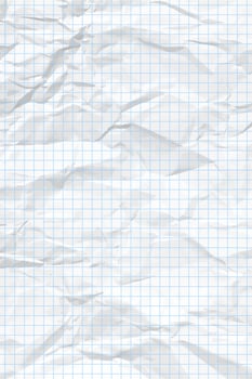 White clean crumpled checkered paper vector