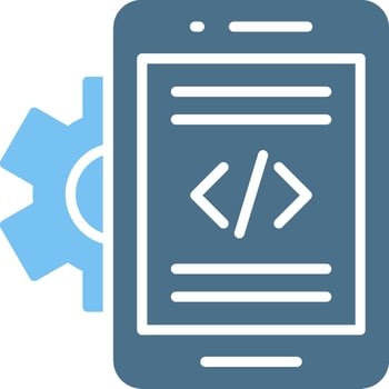 Mobile App Developer Glyph Two Color Icon Design vector