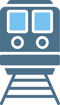 Train Glyph Two Color Icon Design vector