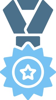 Medal Glyph Two Color Icon Design vector