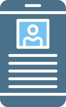 Profile Glyph Two Color Icon Design vector
