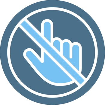 Do Not Touch Glyph Two Color Icon Design vector