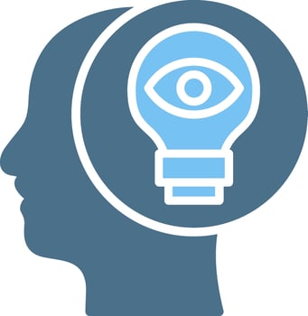 Visionary Glyph Two Color Icon Design vector