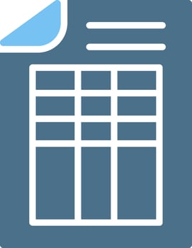 Table Glyph Two Color Icon Design vector