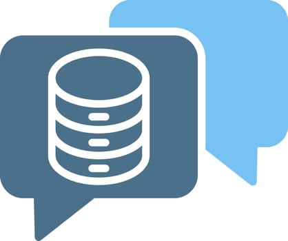Chat Glyph Two Color Icon Design vector