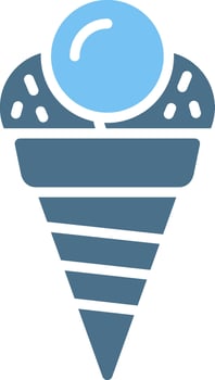 Ice Cream Glyph Two Color Icon Design vector