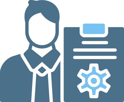 Project Manager Glyph Two Color Icon Design vector