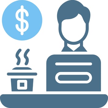 Freelance Glyph Two Color Icon Design vector