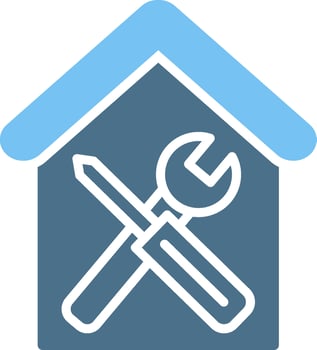 Home Repair Glyph Two Color Icon Design vector