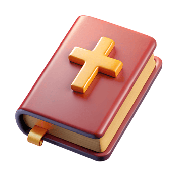 Holy Bible book 3d illustration isolated on the transparent background png