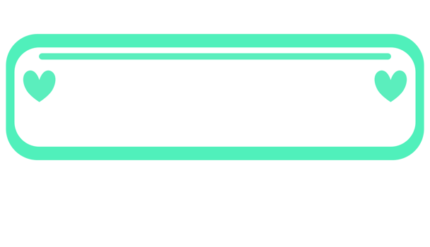 Minimalist Label in green pastel color with heart png