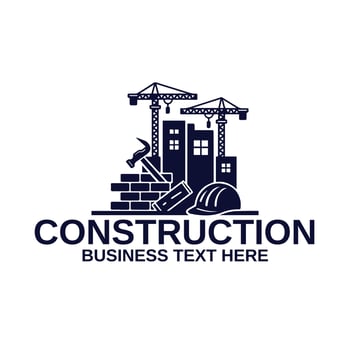 unique real estate, construction or business logo design vector