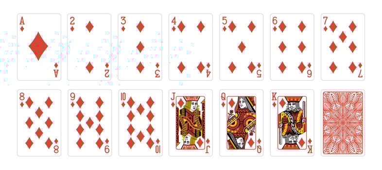 Poker playing cards set vector