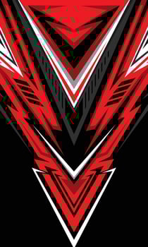 Abstract geometric stripes black red racing background for sublimation jersey and car wrap sticker vector