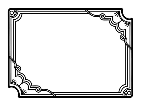 a black and white drawing of a frame vector