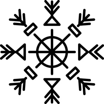 A linear icon of viking runes sign vector