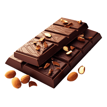 Realistic Colorful Chocolate Bar Food Illustration on Transparent Background png