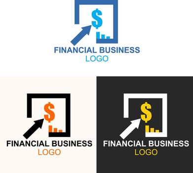 Financial business logo design vector