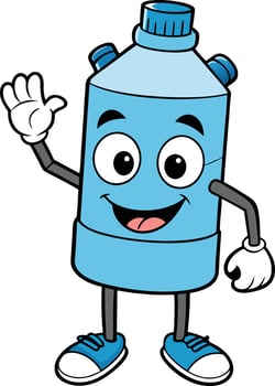 Water bottle cartoon character vector