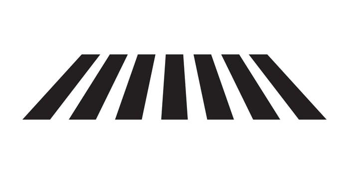 Pedestrian crosswalk icon. Zebra cross icon. vector