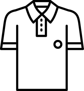 Polo Shirt Line Icon vector