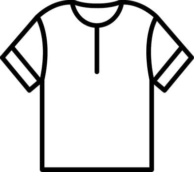Tshirt Line Icon vector