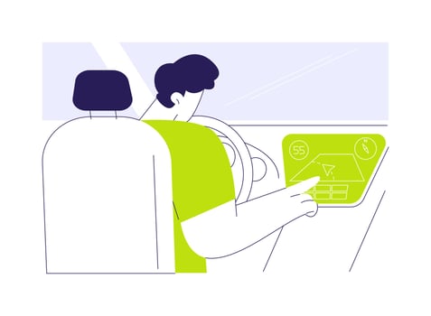 Route information abstract concept illustration. vector
