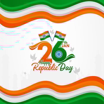 Happy Indian Republic Day. for greeting cards, banners, posters celebrations vector